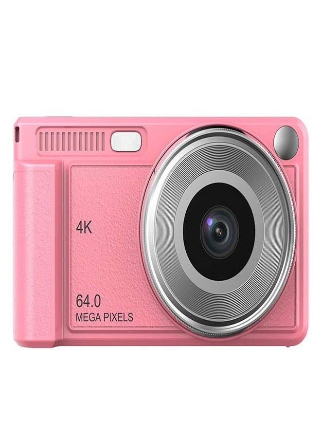 Dkian Kids Digital Camera 1080p Lanyard Anti Shake 64Mp Compact Portable Small Point and Shoot Digital Camera for Childrens Light Pink - Image 1